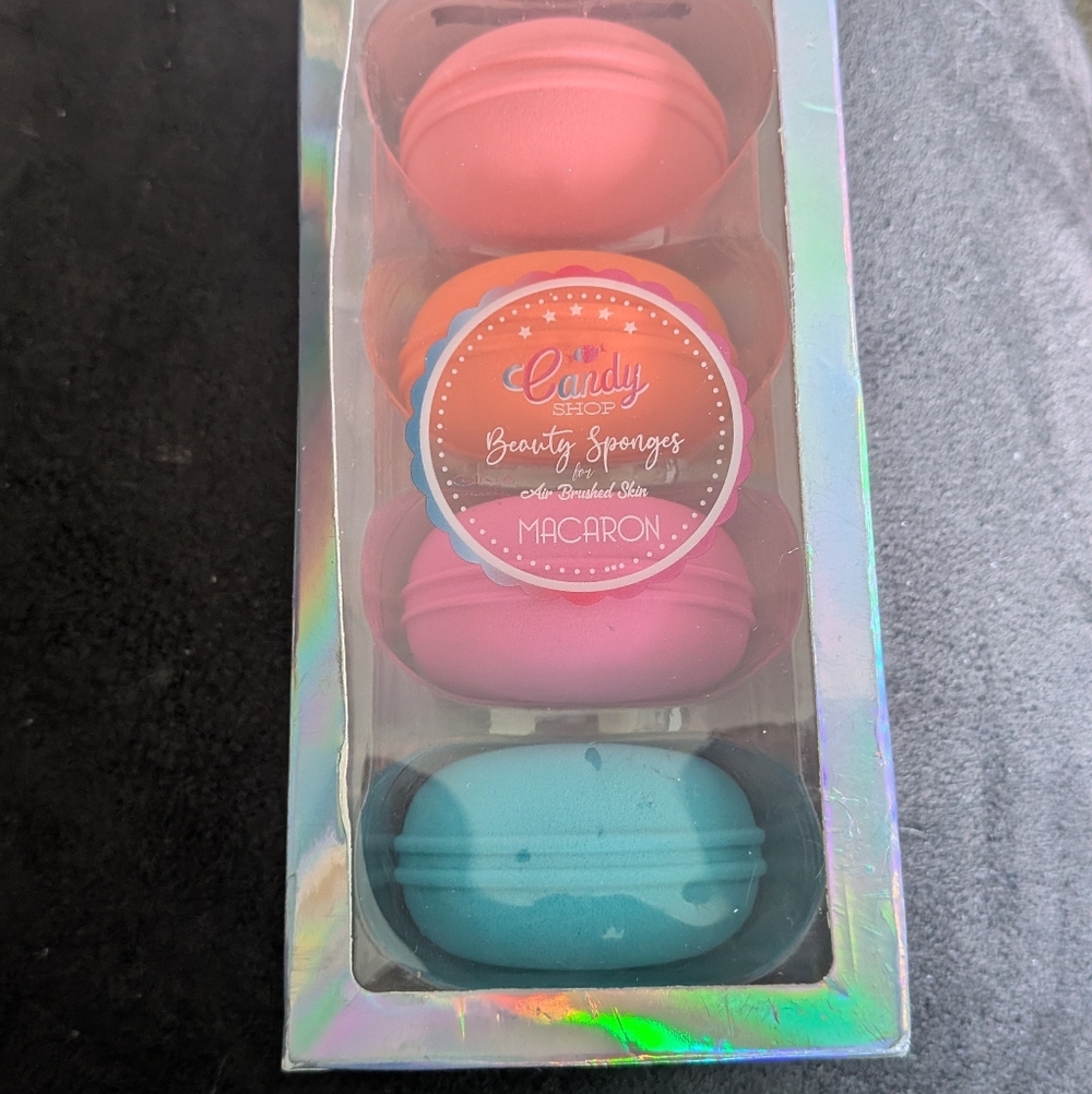 Candy Shop Macaron Beauty Sponges - Pink, Coral, Teal